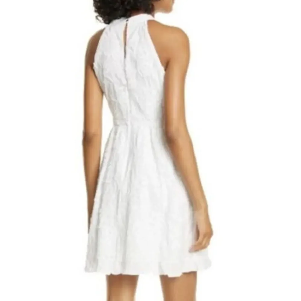 Ted Baker Lorene White Floral Embroidered Halter‎ Fit & Flare Dress - Picture 3 of 9